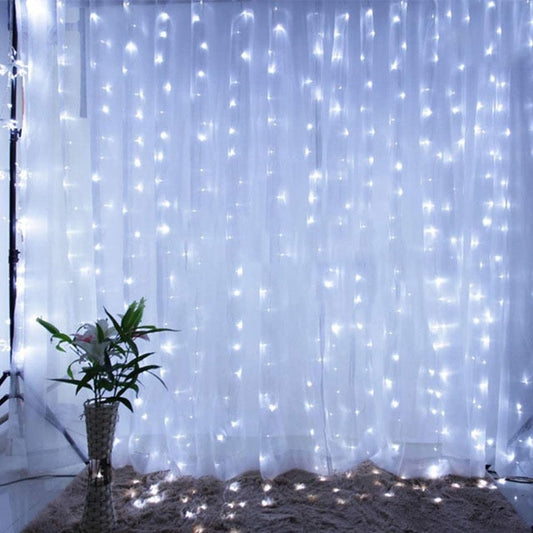 Christmas Lights Curtain Garland Decorations