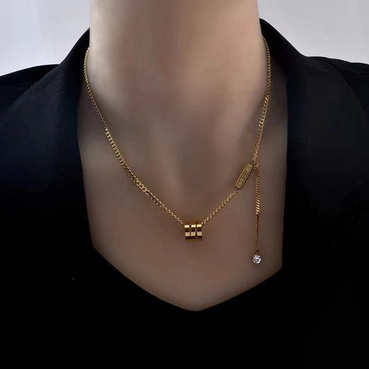 New Design Sense Spiral Cylinder Necklace