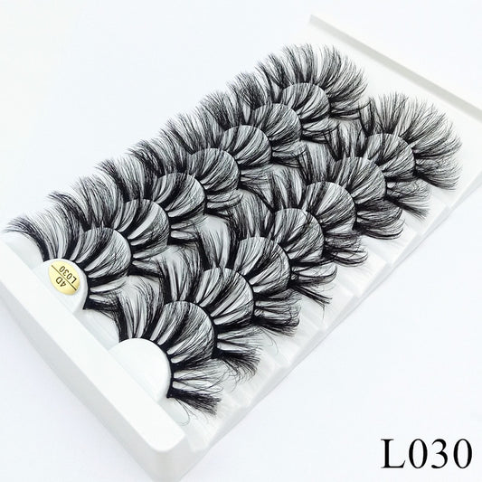 Beauty 8 pairs mink eyelashes 3D dramatic false eyelashes