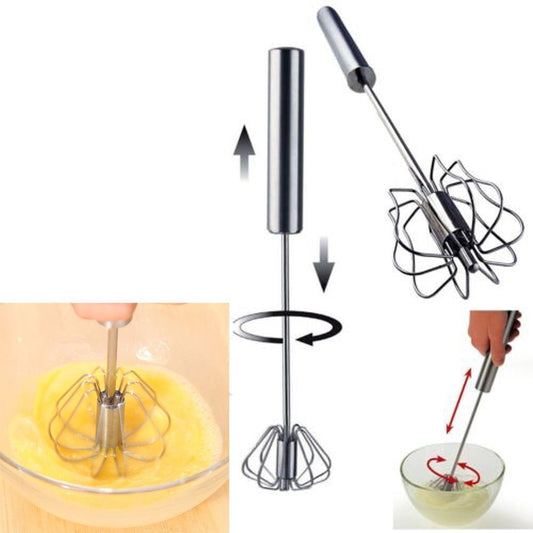 1Piece Stainless Steel Easy Beater Whisk Mixer