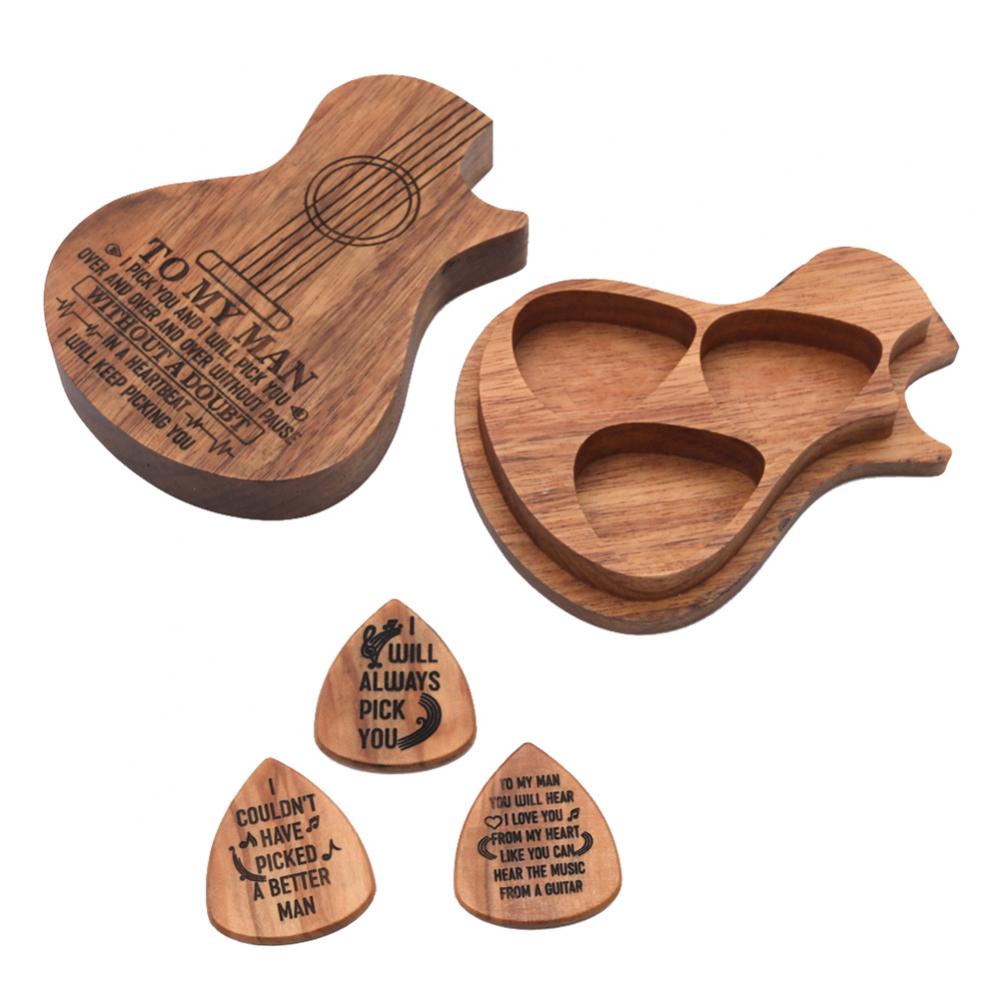 Wood Guitar Picks Acoustic Electric Musical