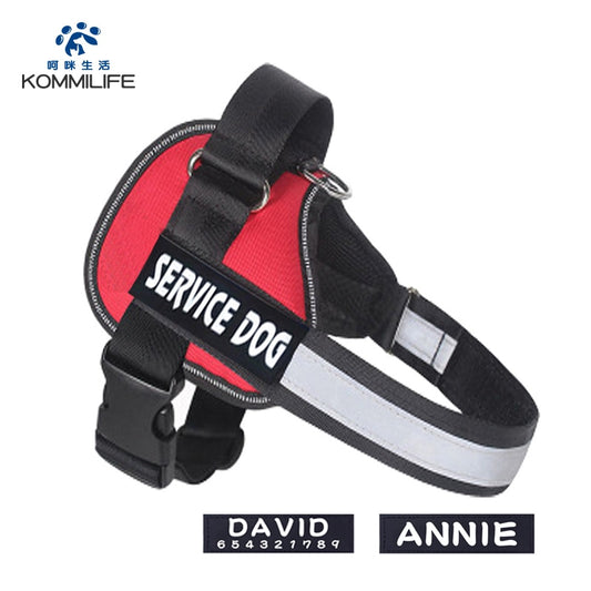 Nylon Personalized Dog Harness Reflective Adjustable Leash