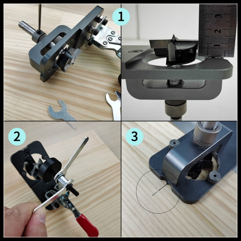 15mm-35mm Cup Style Hinge Jig Boring Hole Drill Guide