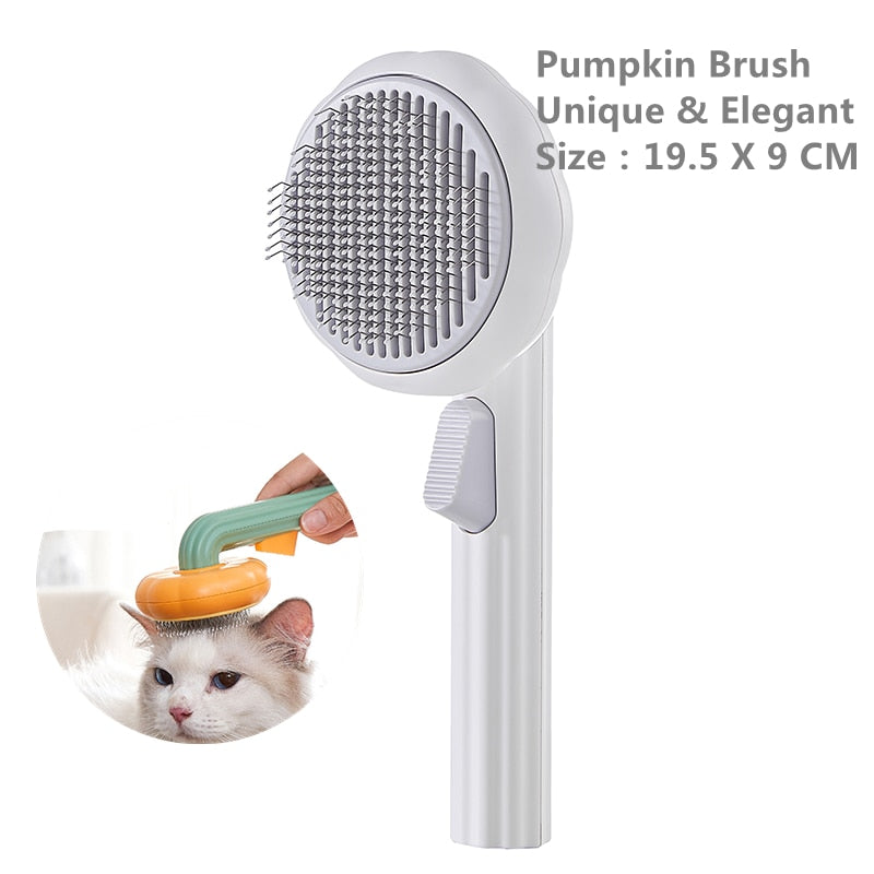 Pumpkin Pet BrushSelf Cleaning Slicker Brush