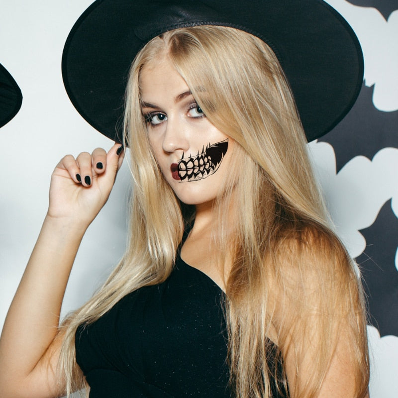 5Pieces Halloween Tattoo Sticker Face Sticker