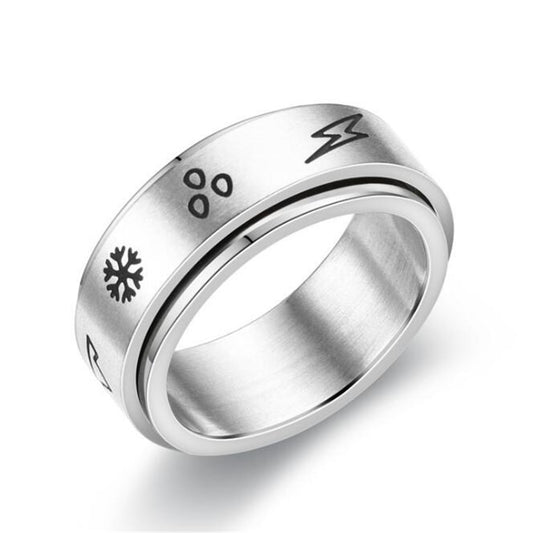 Spinner Ring Fidget Band Rings Moon Star