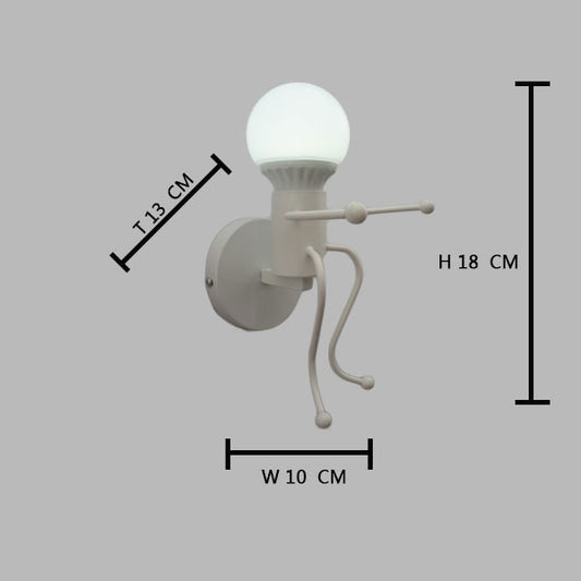 American LED wall light industrial style iron art villain stairs