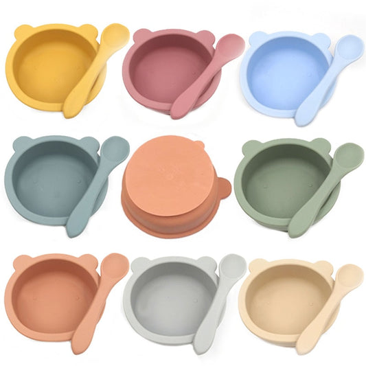New Silicone Baby Feeding Bowl Tableware