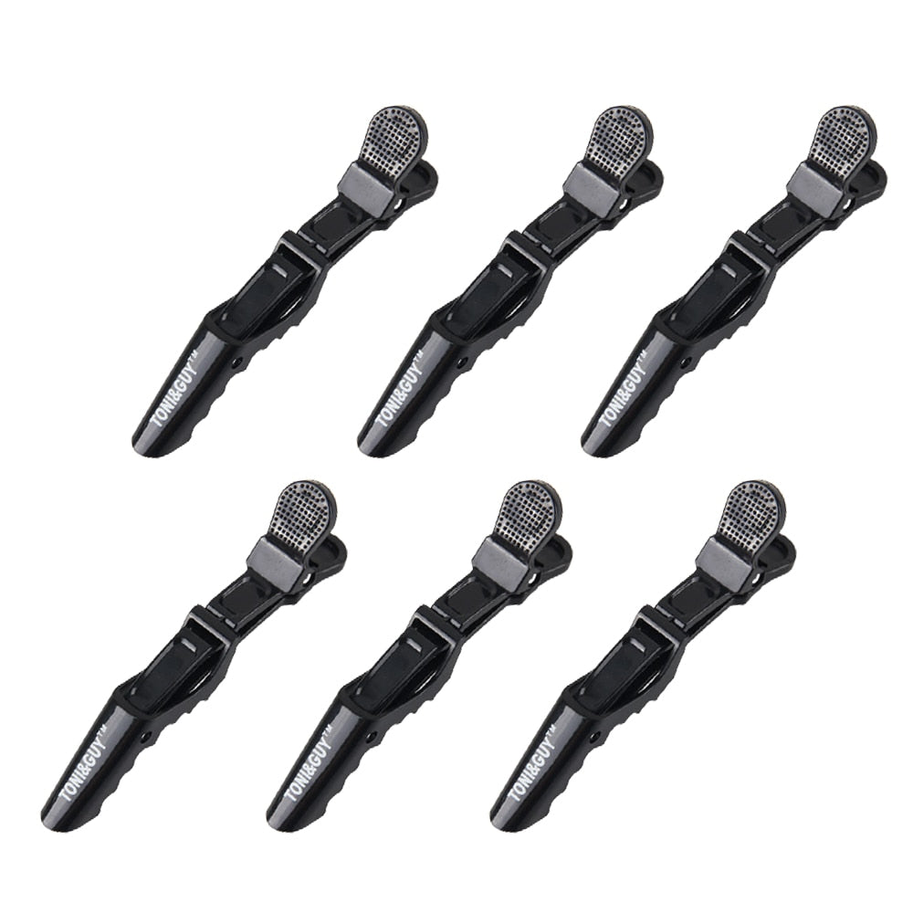 6 pieces lot Plastic Hair Clip Hairdressing Clamps