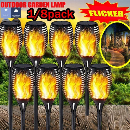 Outdoor Led Solar Lights Flickering Dancing Flame Torch Solar