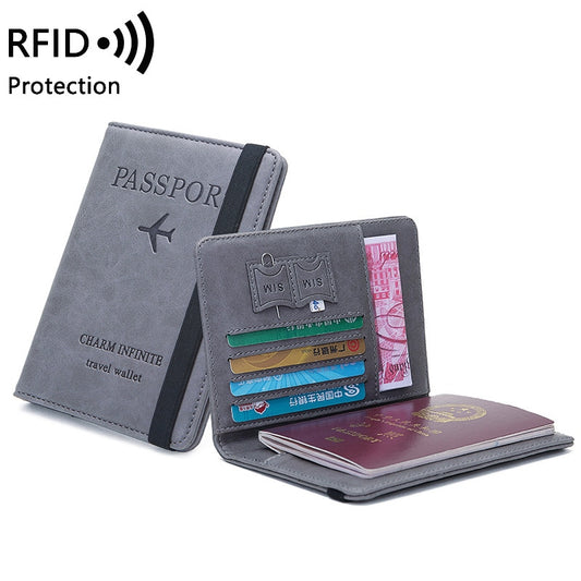Women Men RFID Vintage Business Passport Covers Holder