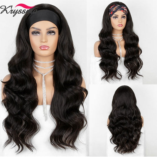 Beauty Long Wavy Headband Hair Wig for Women New Fashion
