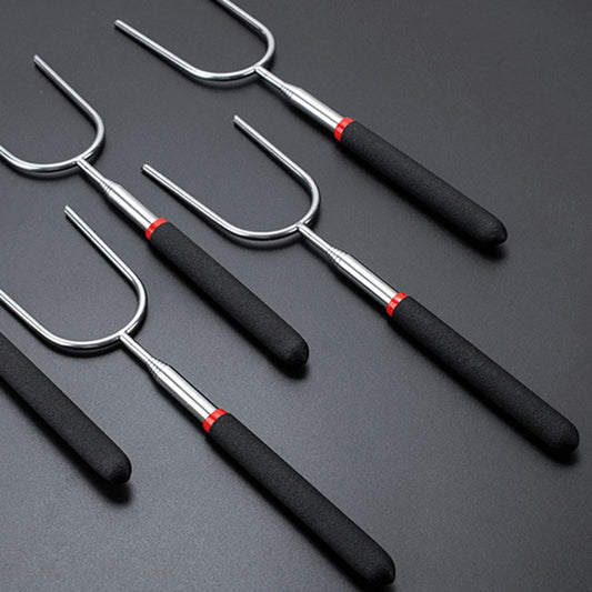Extendable Barbecue Fork Portable Stainless Steel Roasting Fork