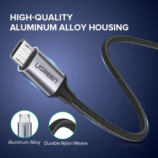 Micro USB Cable 3A Nylon Fast Charging USB Type C Cable