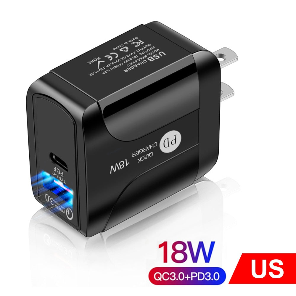 AIXXCO Quick Charge 3.0 QC 18W PD USB Charger QC3.0 Fast Charging