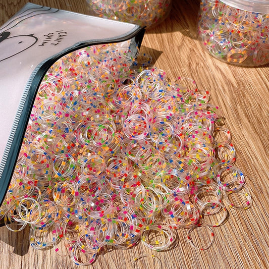 1000Pieces Pack Colorful Small Disposable Hair Bands