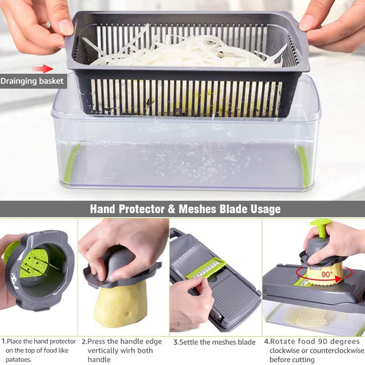 Vegetable Cutter Multifunctional Slicer Fruit Potato Peeler