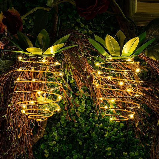 1 to 2 Pieces 24LED Pineapple Solar Patio Lights