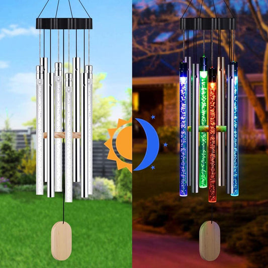 Auto-sensing Solar Wind Chime Light