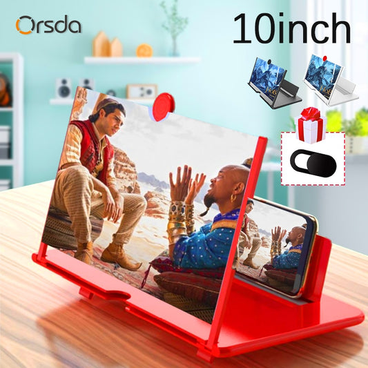 10 Inch 3D Mobile Phone Screen Magnifier HD Video Amplifier Stand Bracket