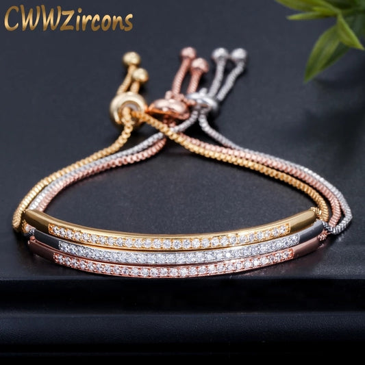 Adjustable Bracelet Bangle for Women Captivate Bar Slider