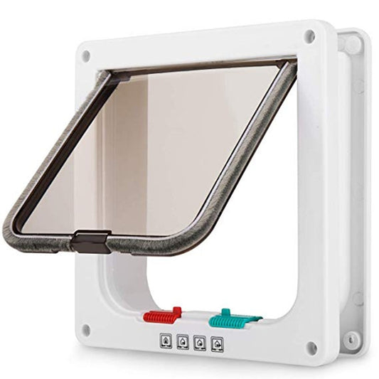 Dog Cat Flap Door with 4 Way Security Lock Flap Door