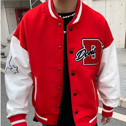 Letter embroidery men's jacket coat stitching embroidery baseball uniform
