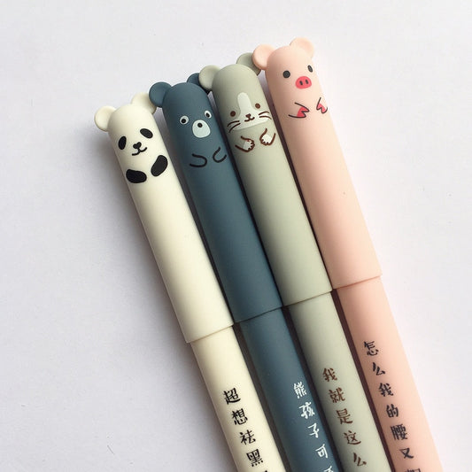 4 Pieces set Kawaii Pig Bear Cat Mouse