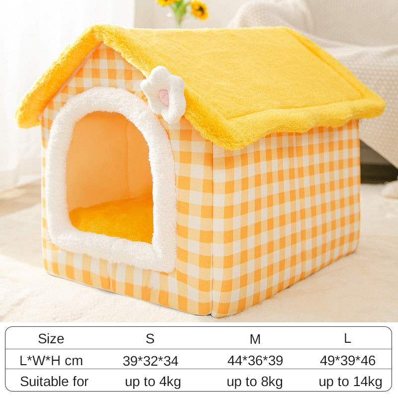 Pet House Warm Enclosed Bed Cave Tent