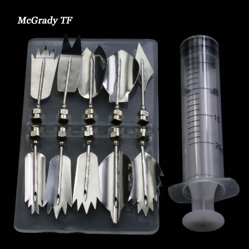 10pieces set 3D Jelly Flower Nozzle Syringe