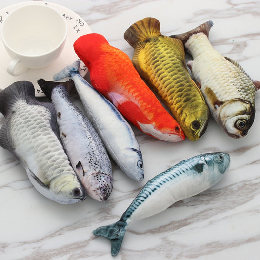 1 piece Artificial Fish Plush Mint Catnip Toys