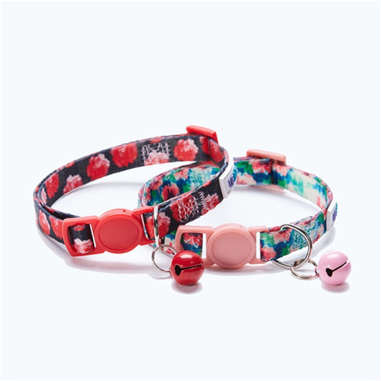 Dog Puppy Cat Collar with Bell Adjustable ID Tag Name