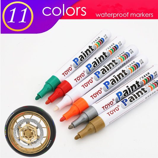 Colorful Marker Waterproof lasting White Markers tire tread rubber