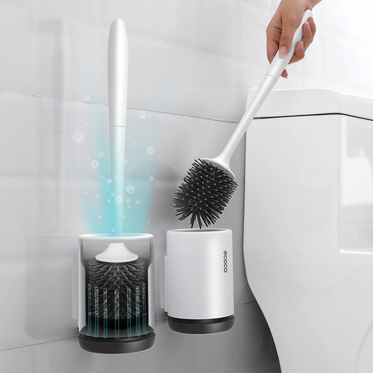 Silicone Toilet Brush With Holder Set