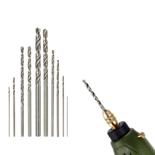 10 Pieces High Speed HSS White Steel Twist Drill Bit
