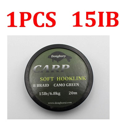 20m Carp Fishing Line Soft Hook Link Carp Hooklink