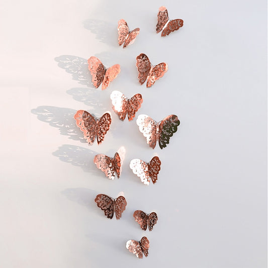 Hollow 3D Butterfly Wall Sticker for Wedding Decoration