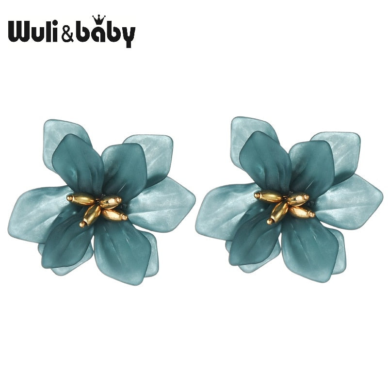 Hyperbole Flower Earrings Women Acrylic Earrings