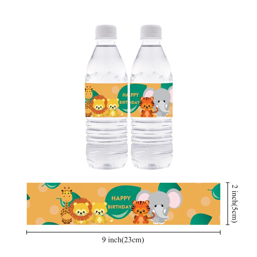 Safari Party Animals Straw 21pieces Paper Straws