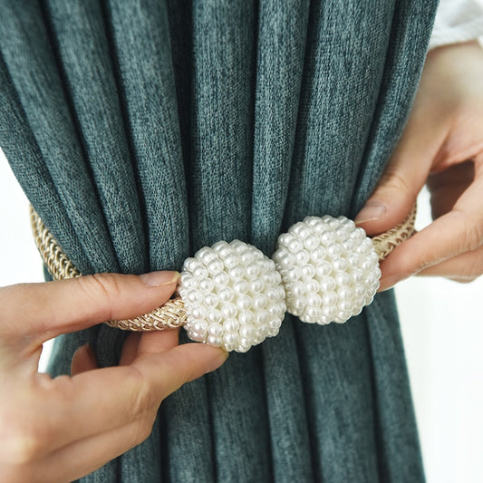 1x Pearl Magnetic Curtain Clip Curtain Holders Tieback Buckle Clips