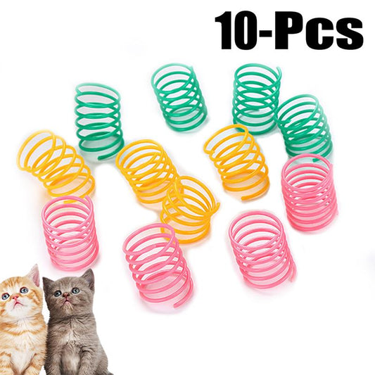 10 pieces Cute Cat Spring Toys