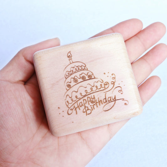 Handmade Wooden Happy Birthday Music Box