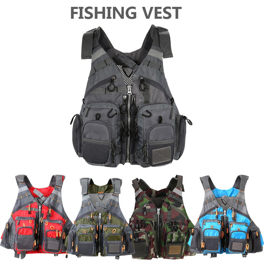 Outdoor sport fishing vest men vest respiratory utility fish vest