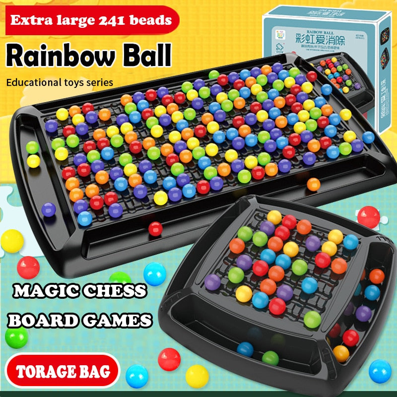 Sawei Rainbow Ball Elimination Game Rainbow Puzzle Magic Chess Toy Kit for Kid A Sawei Rainbow Ball Elimination Game Rainbow Puzzle Magic Chess Toy Kit for Kid A