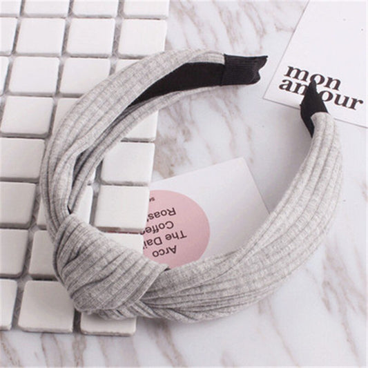 Vintage Dot Print Hair Band Rabbit Ear Knotted