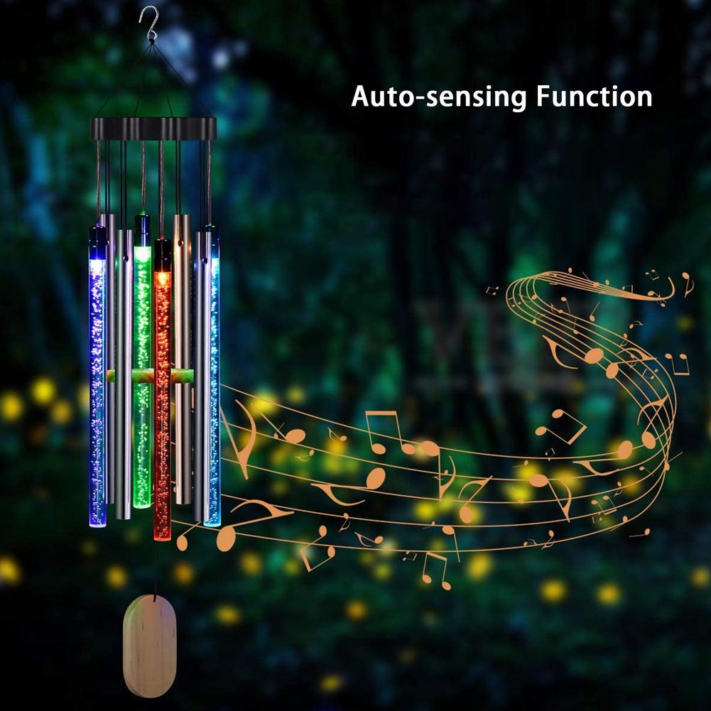 Auto-sensing Solar Wind Chime Light