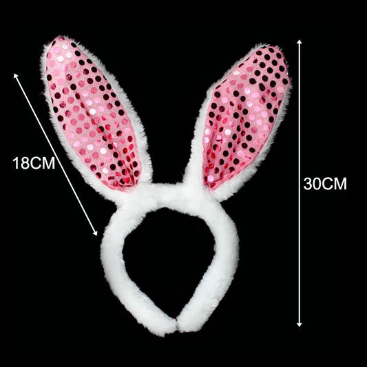 Cute Fluffy Rabbit Ears Hairbands For Women Halloween