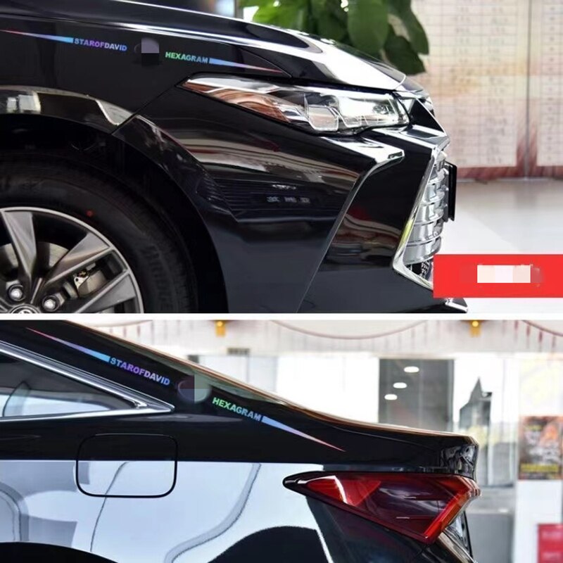 Colorful Reflective Laser Car Decoration Stickers Cool Car