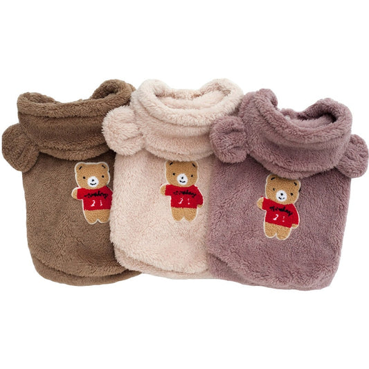 French Bulldog Clothes Winter Dog Costume Soft Flannel Puppy Clothing