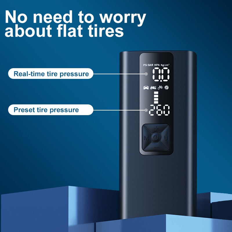 Car Air Compressor Electric Wireless Portable Tire Inflator